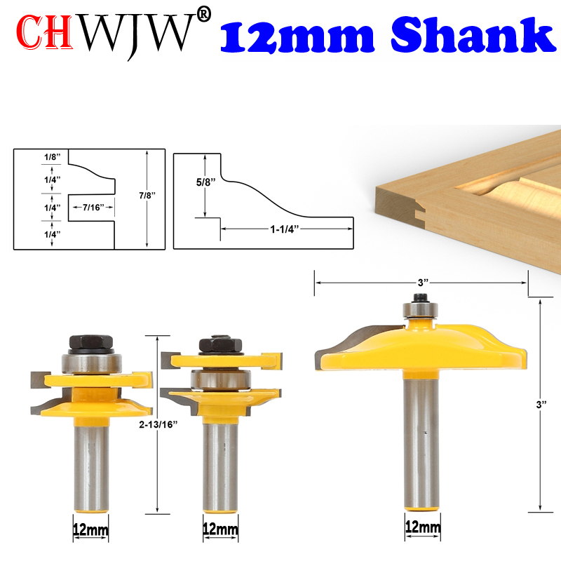 Woodworking Show - 1-3PCS12mm Shank Rail & Stile Router