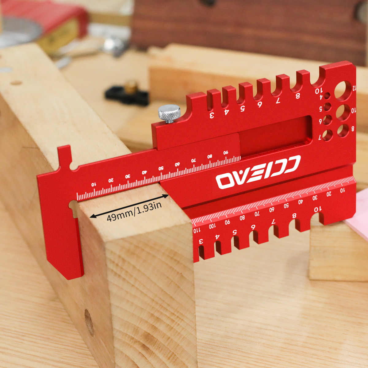 Woodworking Company - Woodworking Multi-Function Measuring Ruler, Aluminum Alloy