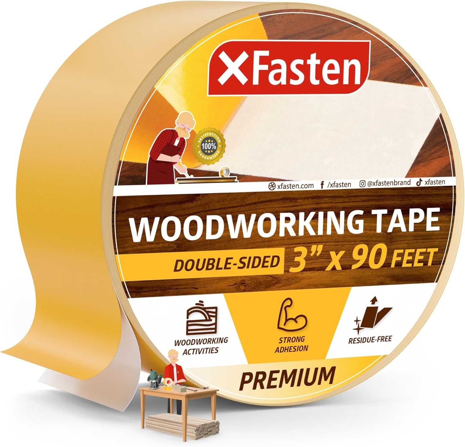 Woodworking Templates - Double Sided Woodworking Tape 3in x