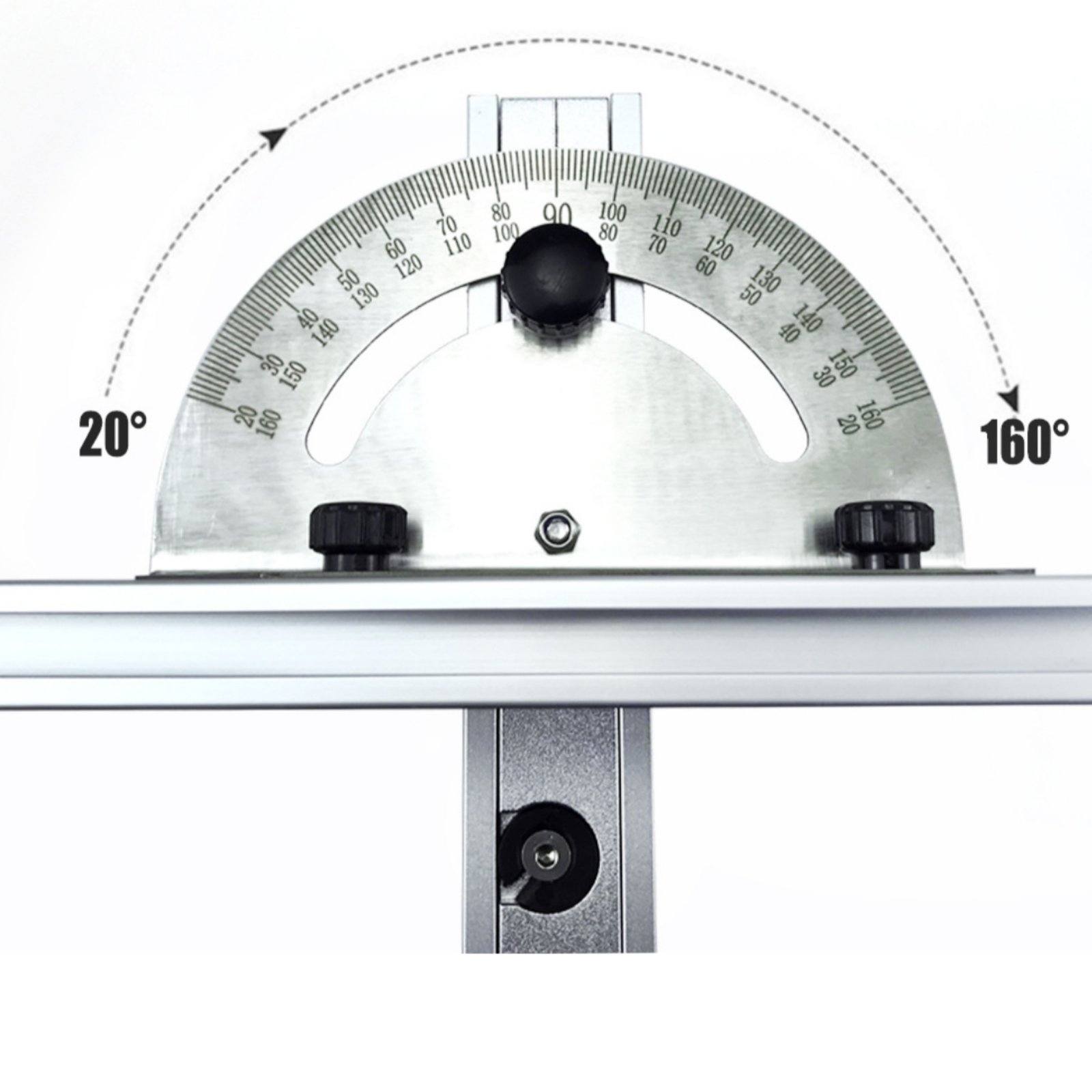 Woodworking Ruler - Table Saw Miter Gauge Flip Stop