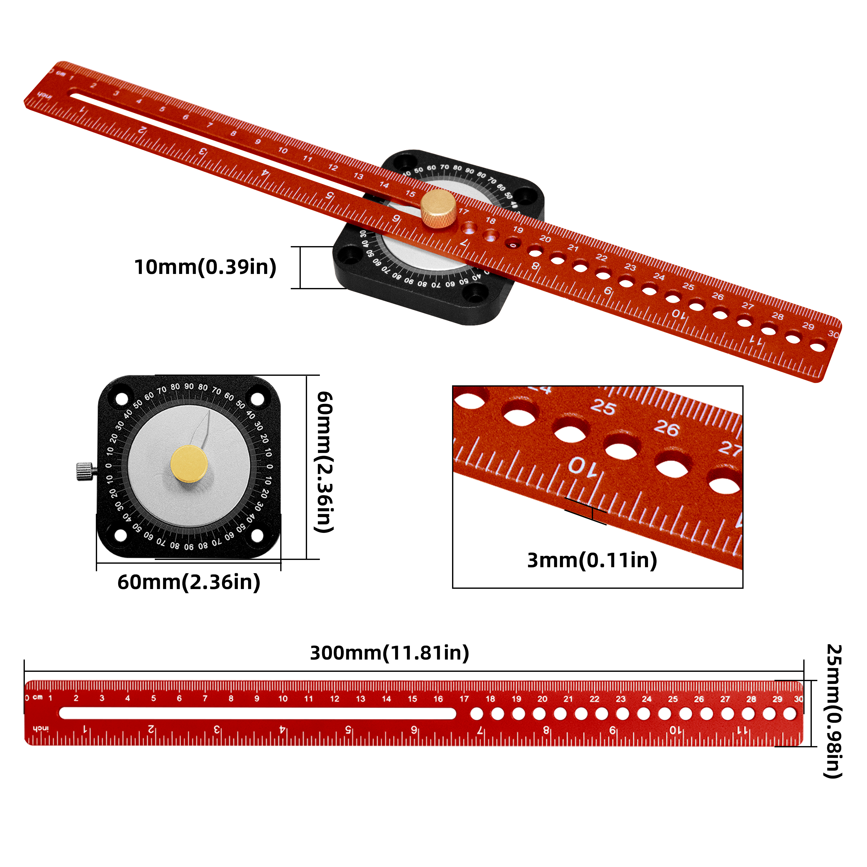 New Woodworking Scriber 360° P - Woodworking Ruler review and price