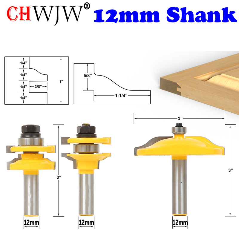1-3PCS12mm Shank Rail & Stile  - Woodworking Show review and price