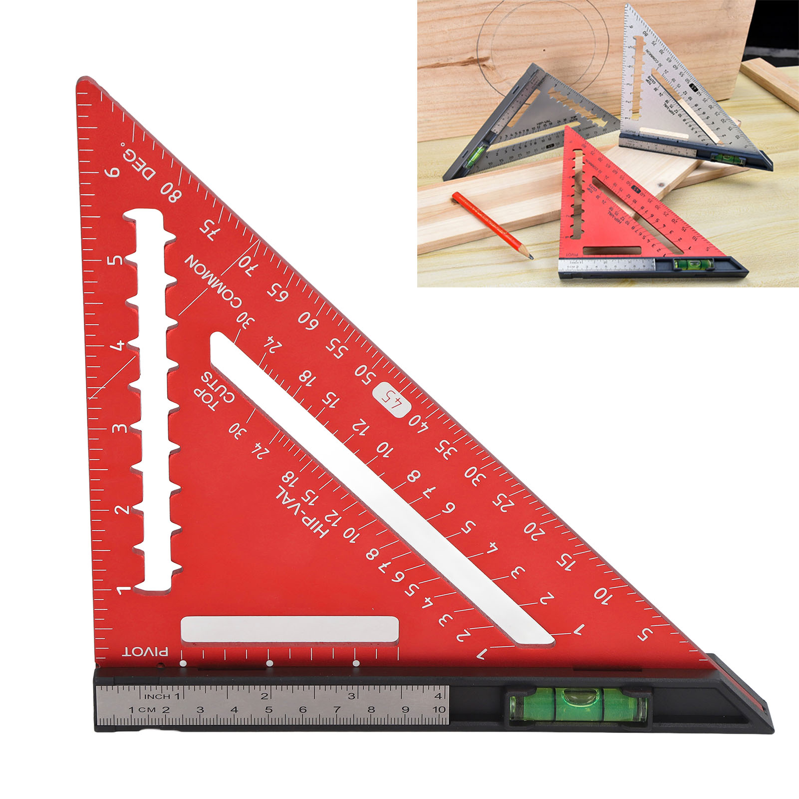 7 Inch Rafter Square with Leve - Woodworking Ruler review and price