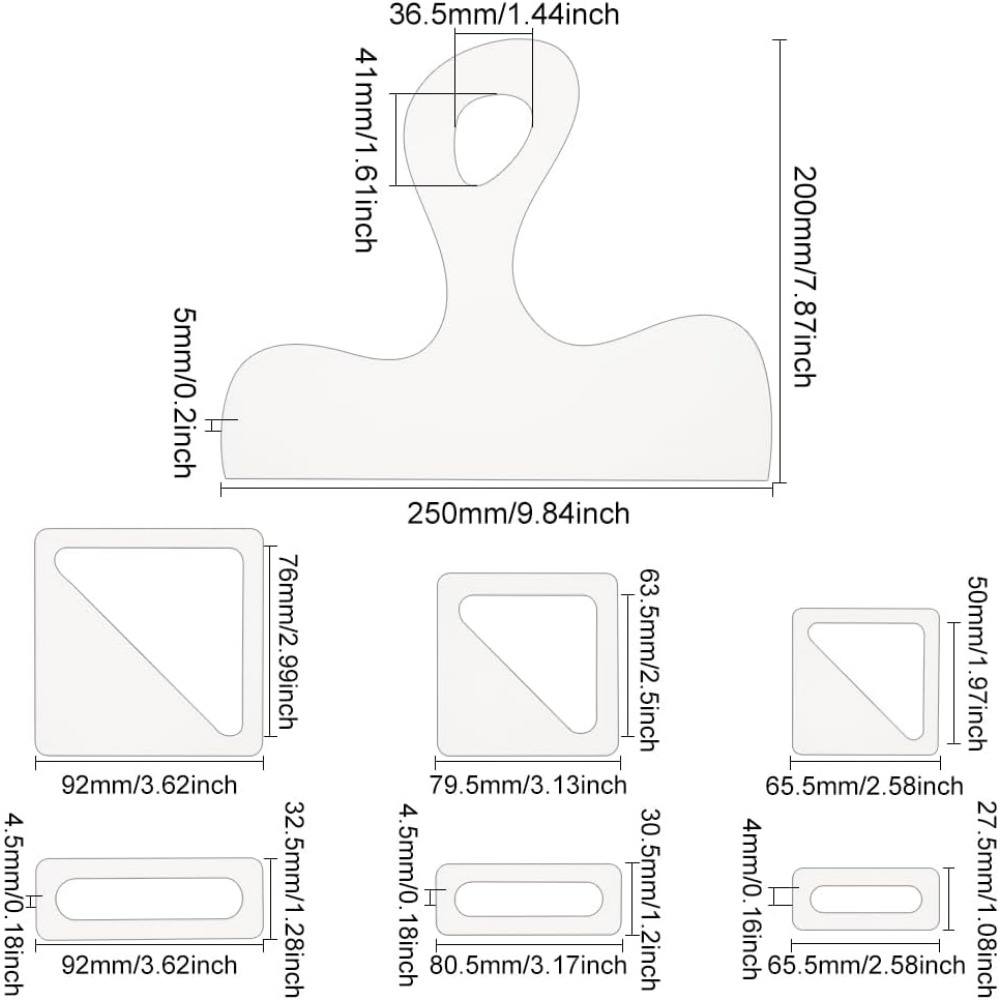 7Pcs Charcuterie Template Acry - Woodworking Templates review and price