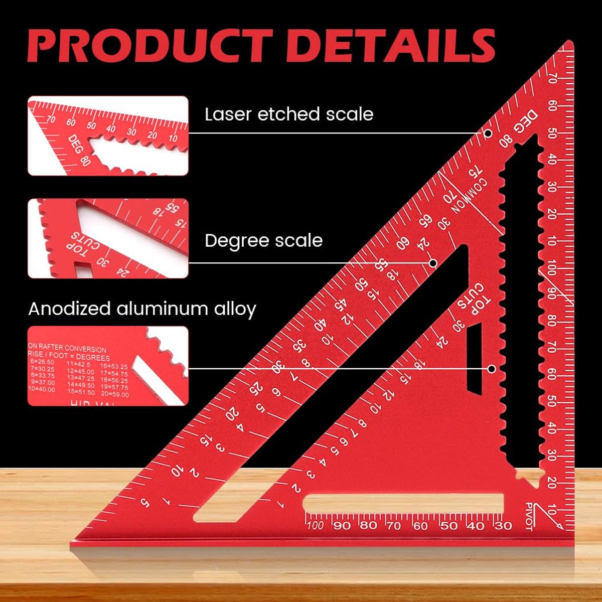 Aluminum Alloy Speed Square Hi - Woodworking Company review and price