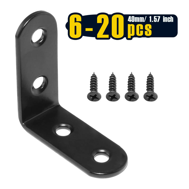 6-20 Pcs Black Corner Brace L  - Woodworking Joints review and price