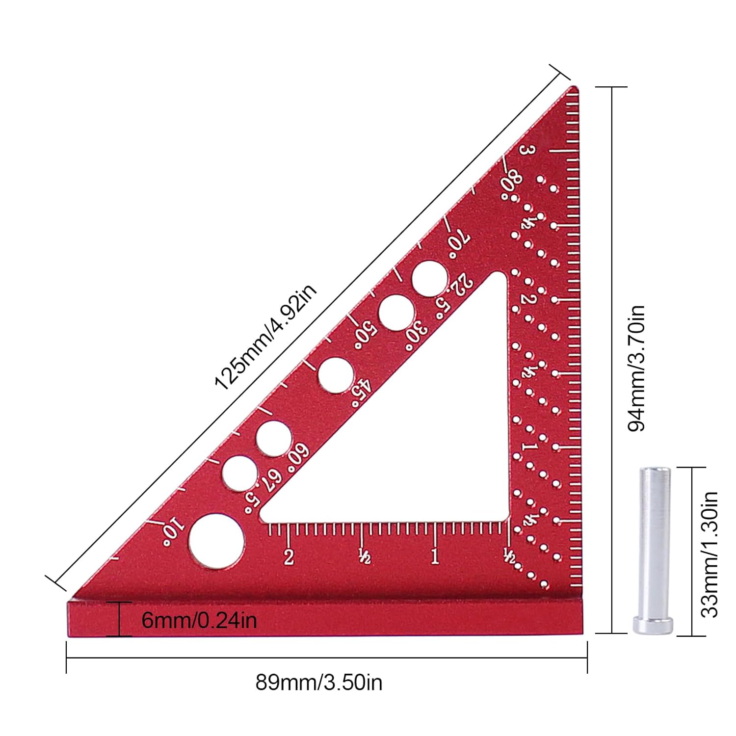 Woodworking Square Ruler 22.5- - Woodworking Show review and price