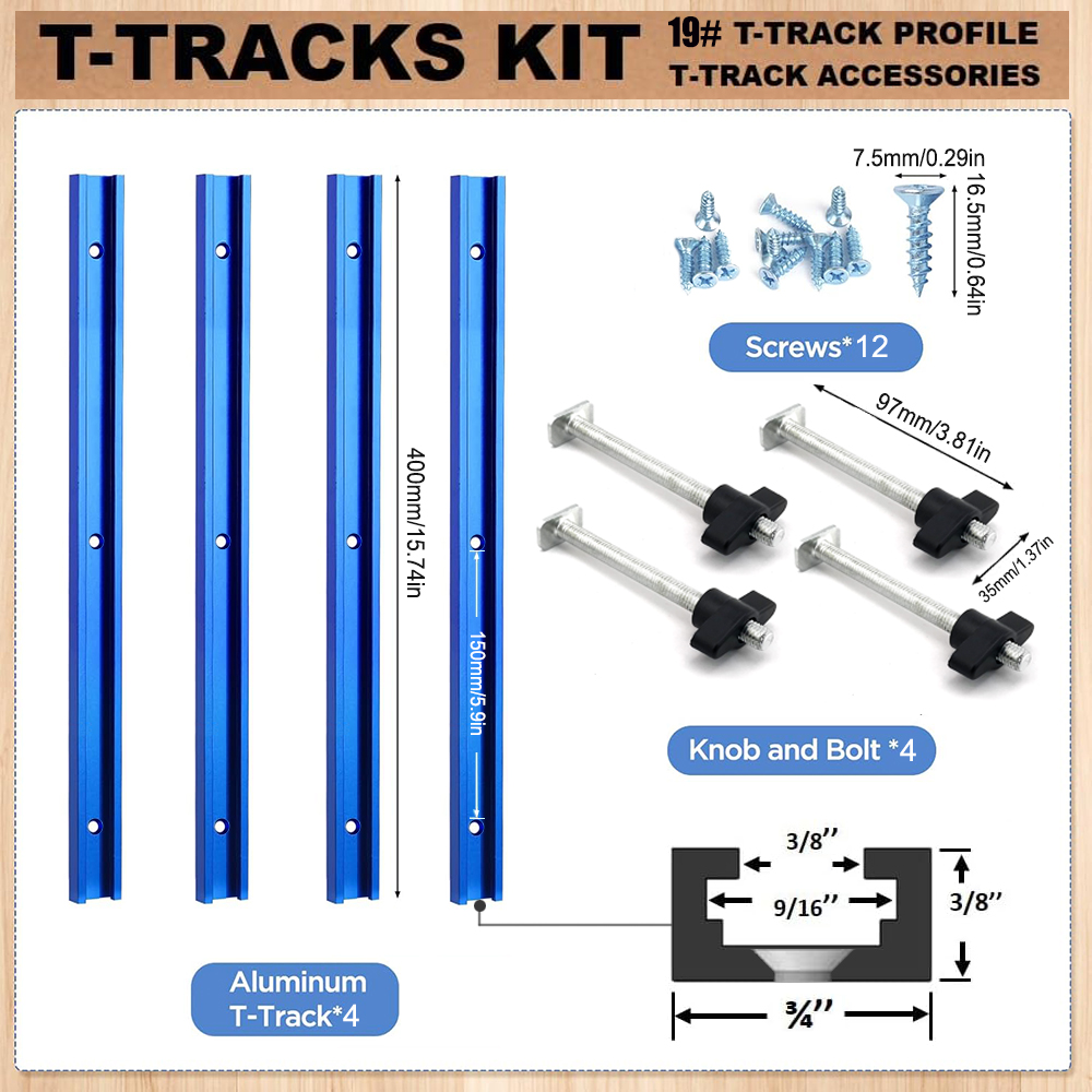 Woodworking 19# T-track Kit an - Woodworking Company review and price