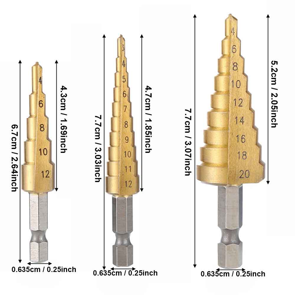 Titanium Coated Step Drill Bit - Woodworking Show review and price