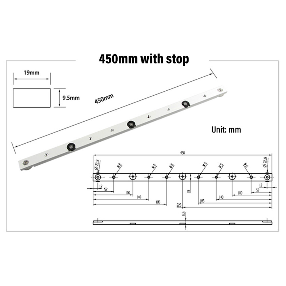 300 / 450 / 650mm Miter Bar Al - Woodworking Show review and price