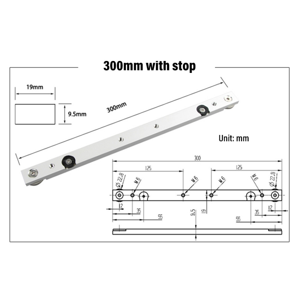 300 / 450 / 650mm Miter Bar Al - Woodworking Show review and price