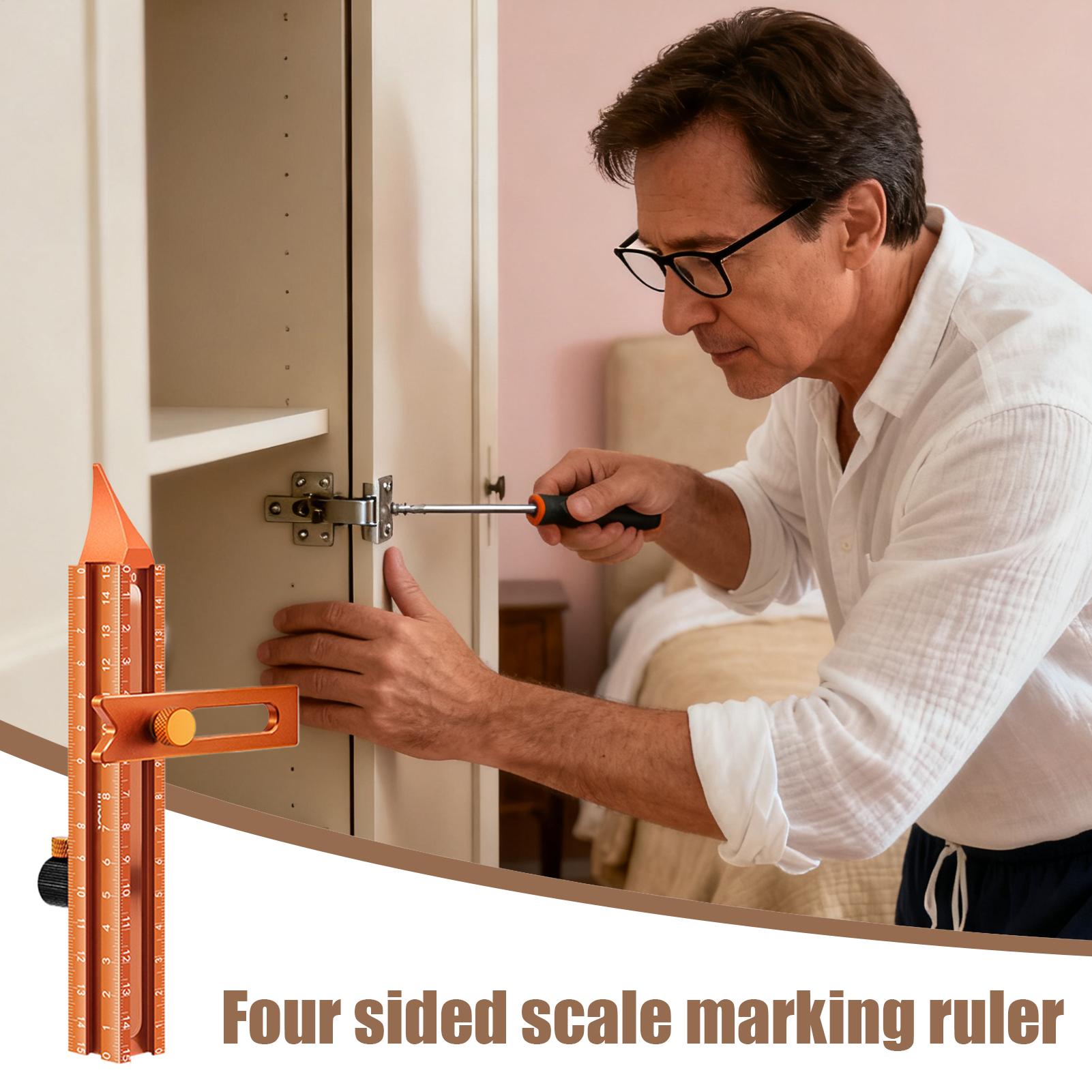 Wood Marking Tool 4-Sided Magn - Woodworking Ruler review and price