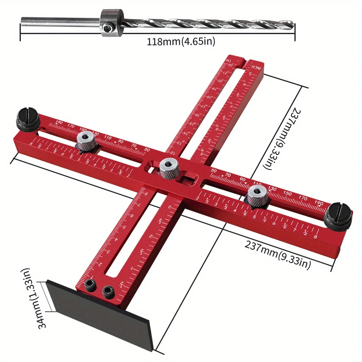 Aluminum Cabinet Handle Jig Ad - Woodworking Templates review and price