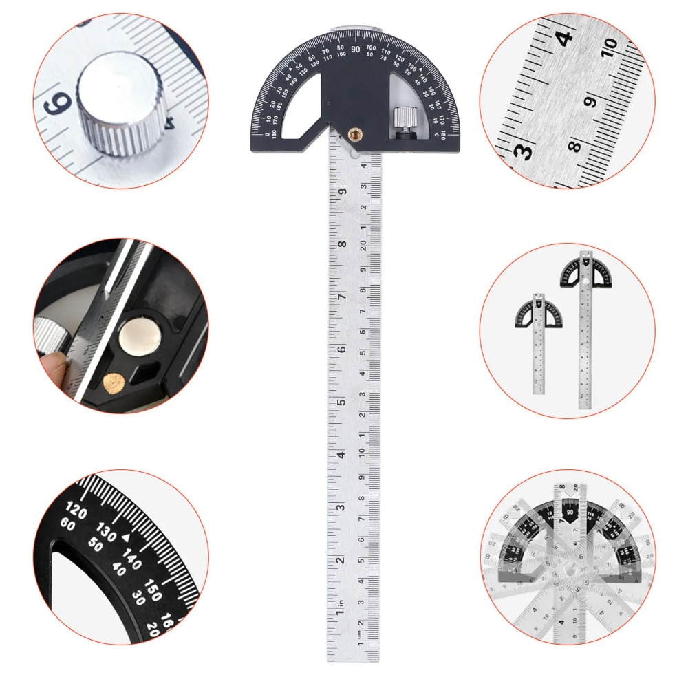 Angle Protractor Carpentry Ang - Woodworking Ruler review and price