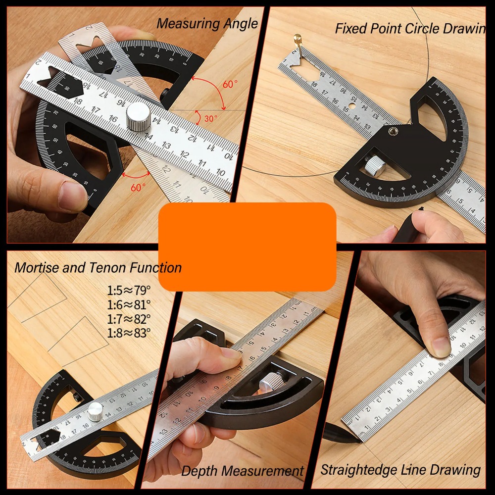 Angle Protractor Carpentry Ang - Woodworking Ruler review and price