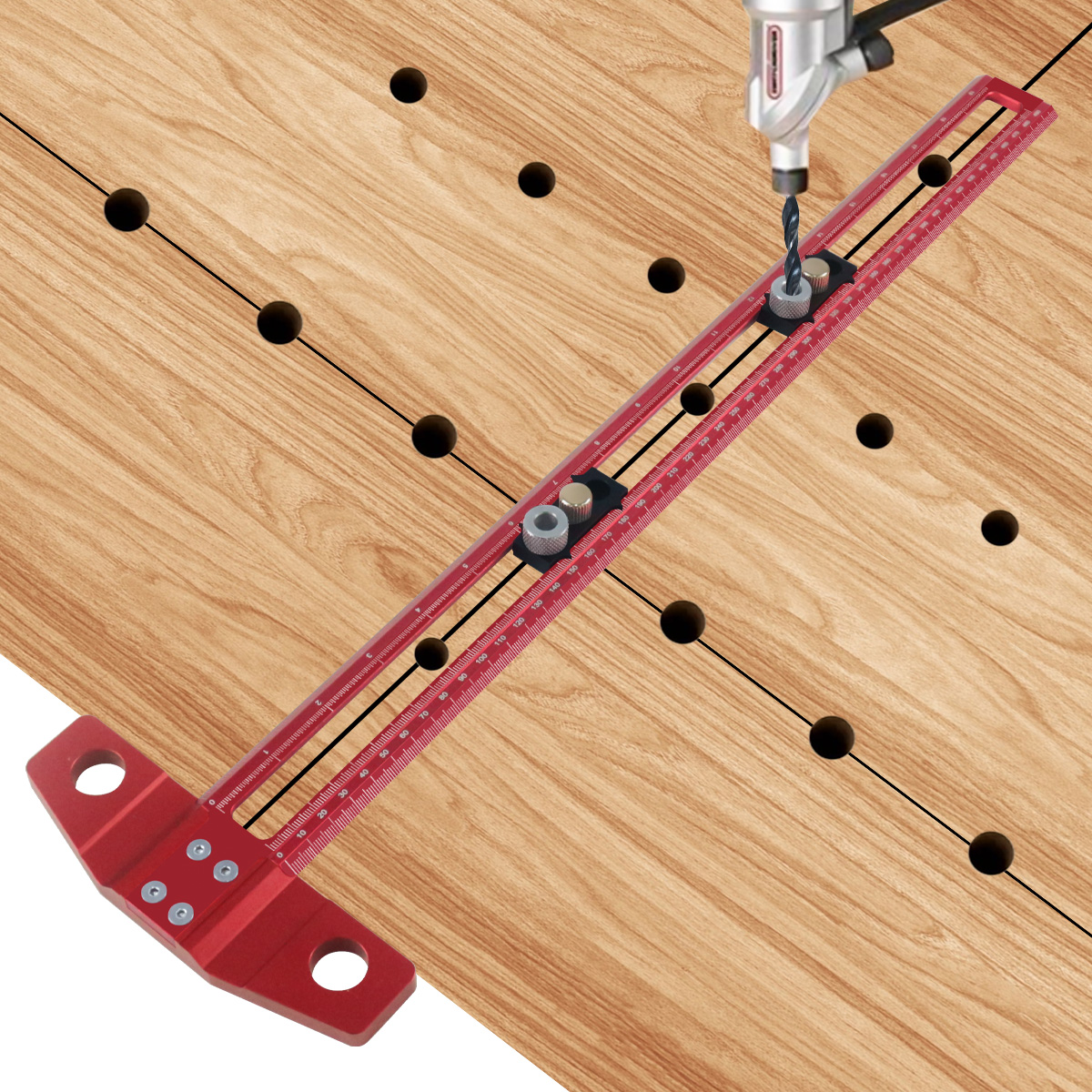 Woodworking 2 in 1 Drilling Po - Woodworking Ruler review and price