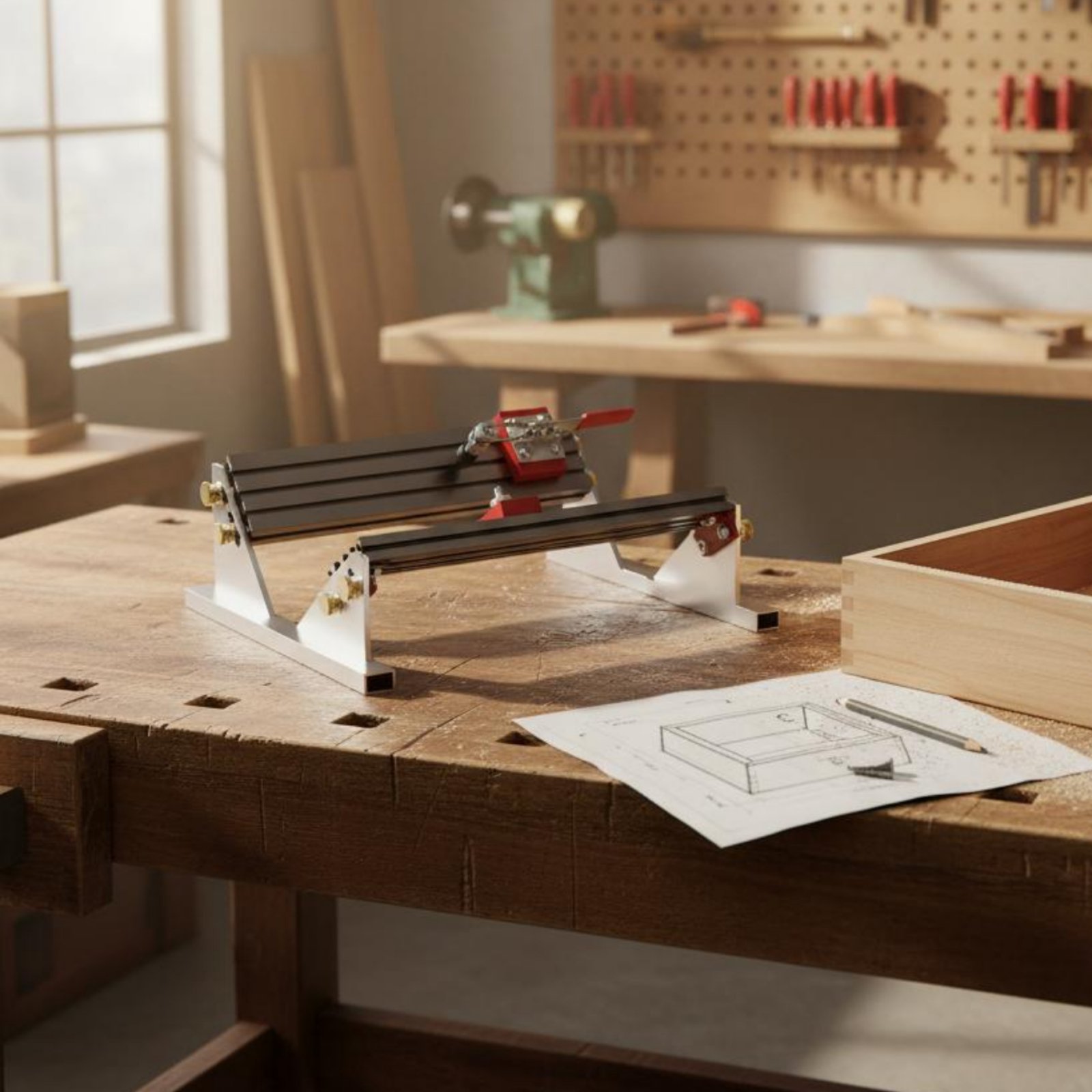 Drawer Positioner Jig Adjustab - Woodworking Jig review and price